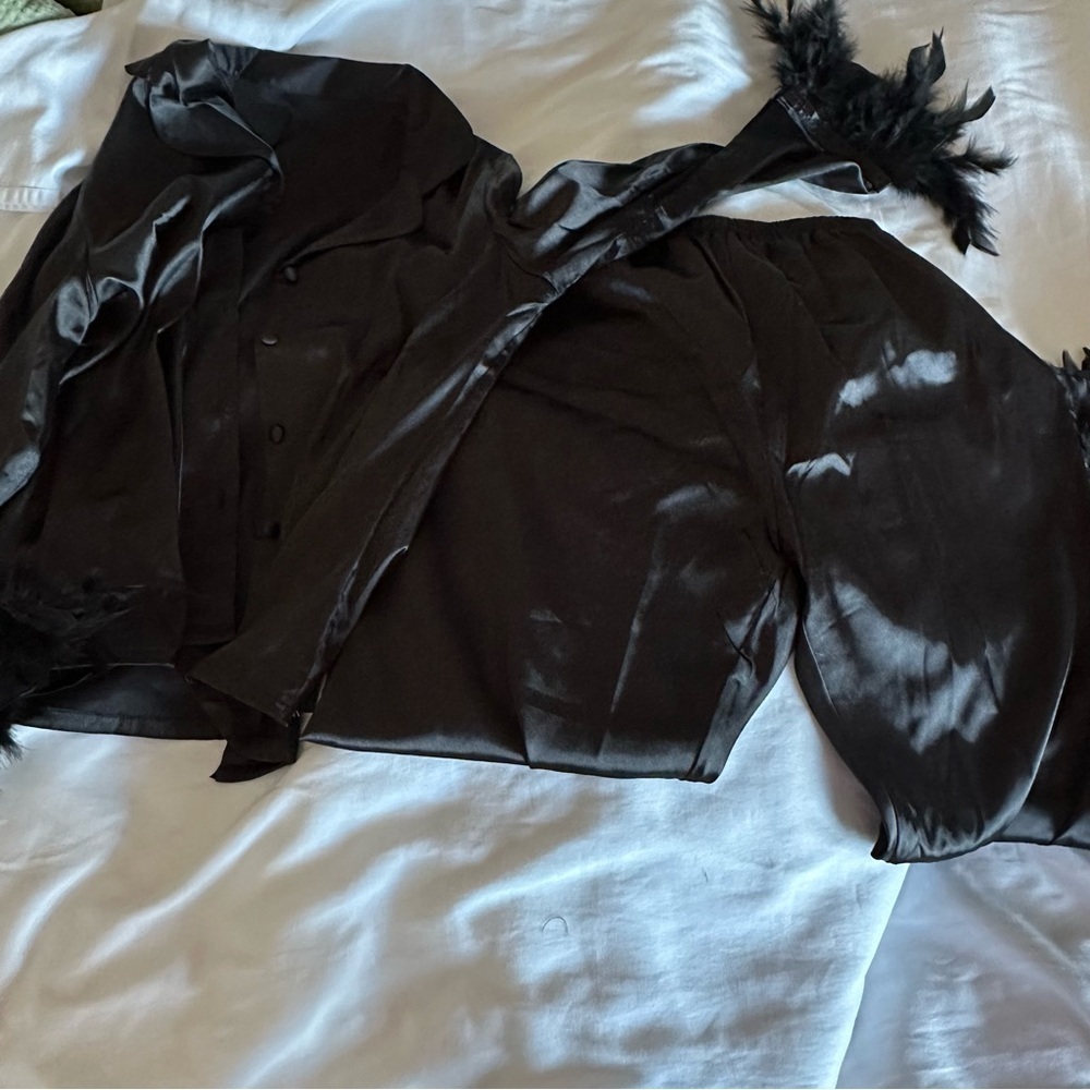 Black Silk PJ Set
